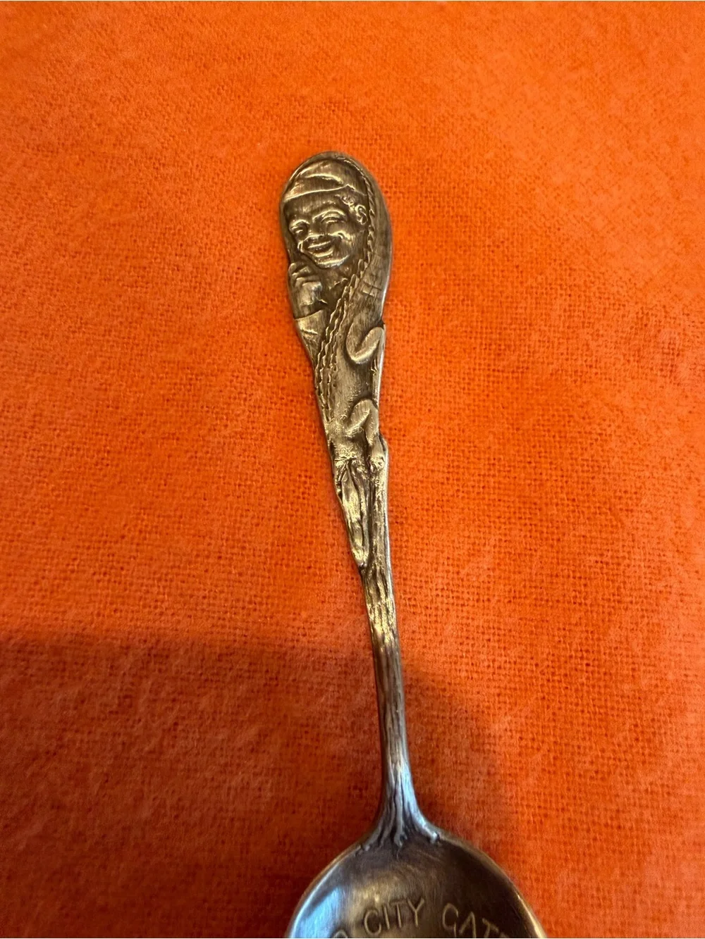 Vintage Thomas Tugby Alligator & Boy St. Augustine Silver 925 Souvenir Spoon